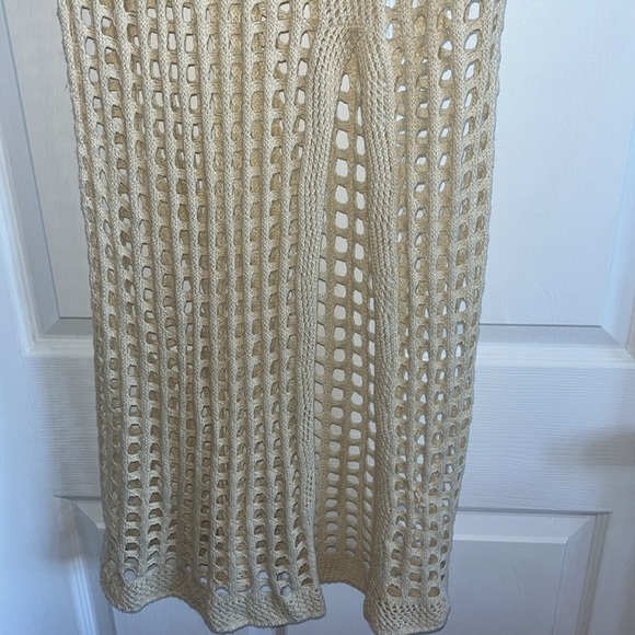 Bell Sleeve Open Knit Crochet sweater beach Dress Swim Coverup Boho cover-up - Picture 9 of 9